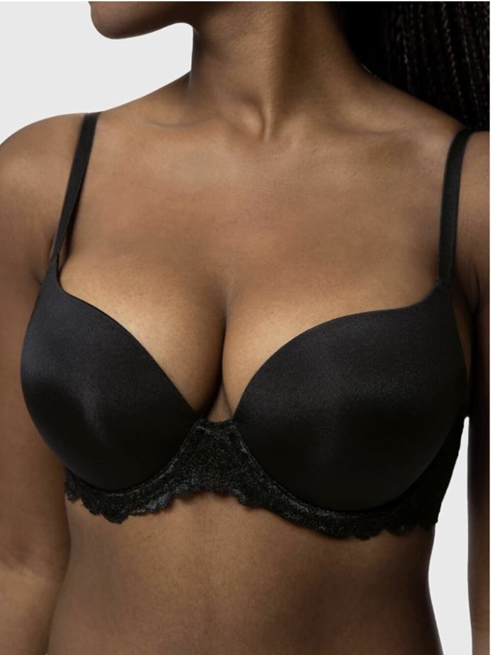 Dorina Women's Claire Push up Plunge Bra D17221A Black 38C NWOT